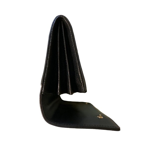 💖DKNY black leather wallet with multiple compartments and snap closure - Picture 6 of 7